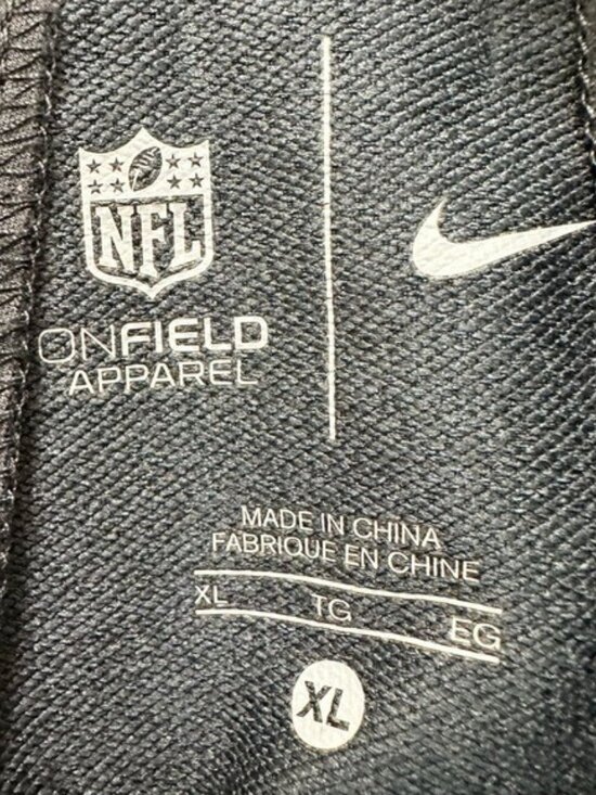 Nike Steelers On Field Jacket XL Full Zip Hooded NFL Black 597674-032 FLAW sssss - Picture 6 of 11